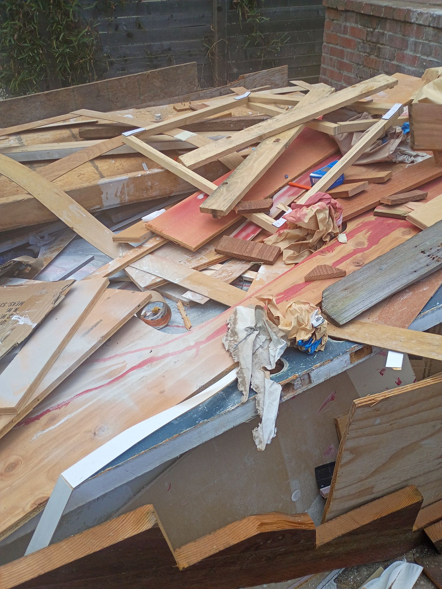 construction debris cleanup before 3