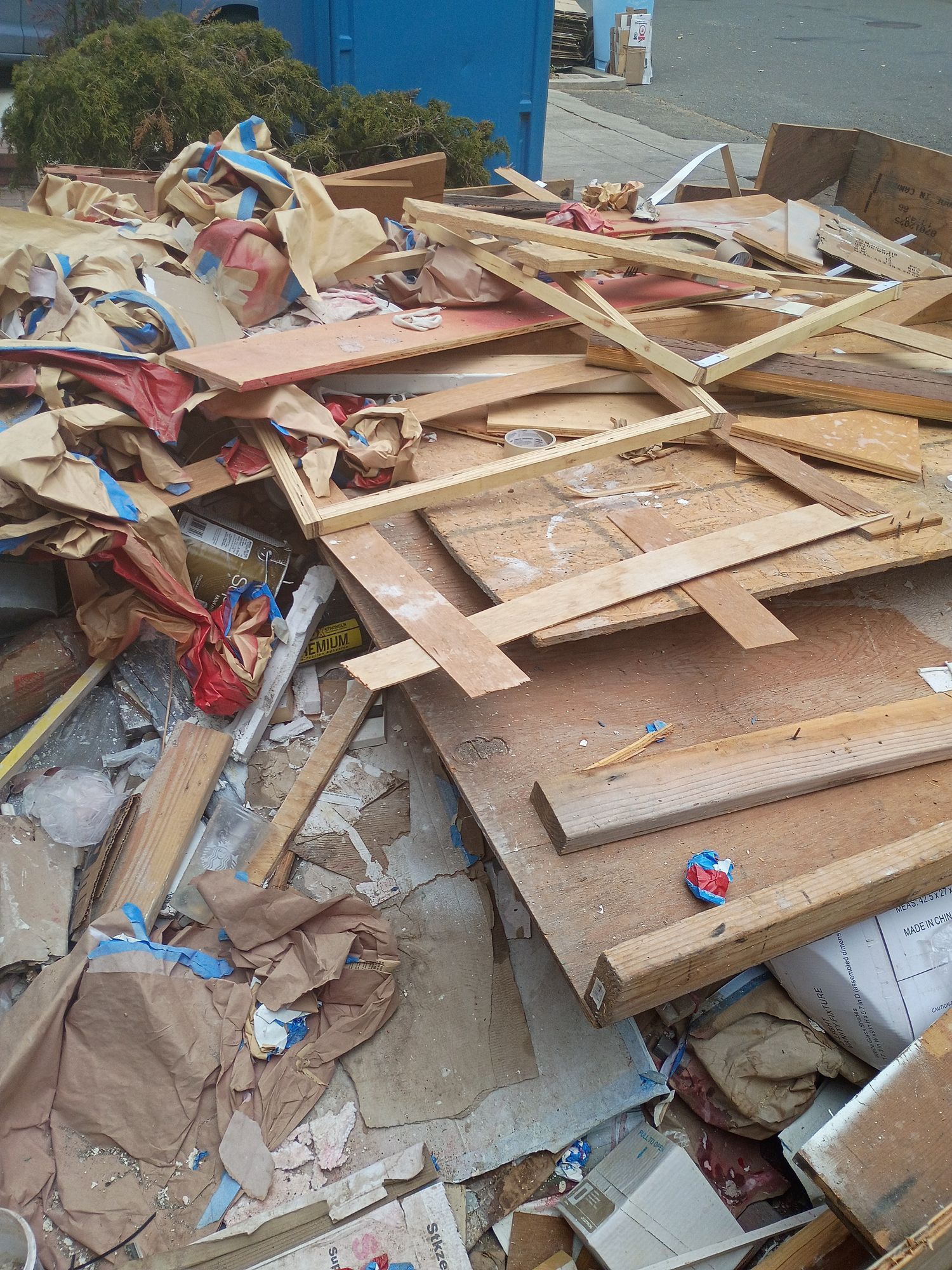 construction debris cleanup before 1